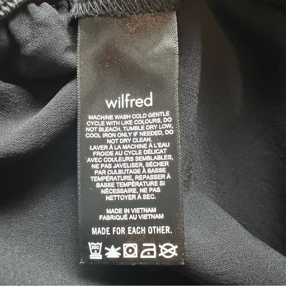 Aritzia Wilfred Black Wide Leg Drawstring Pants - Picture 5 of 7